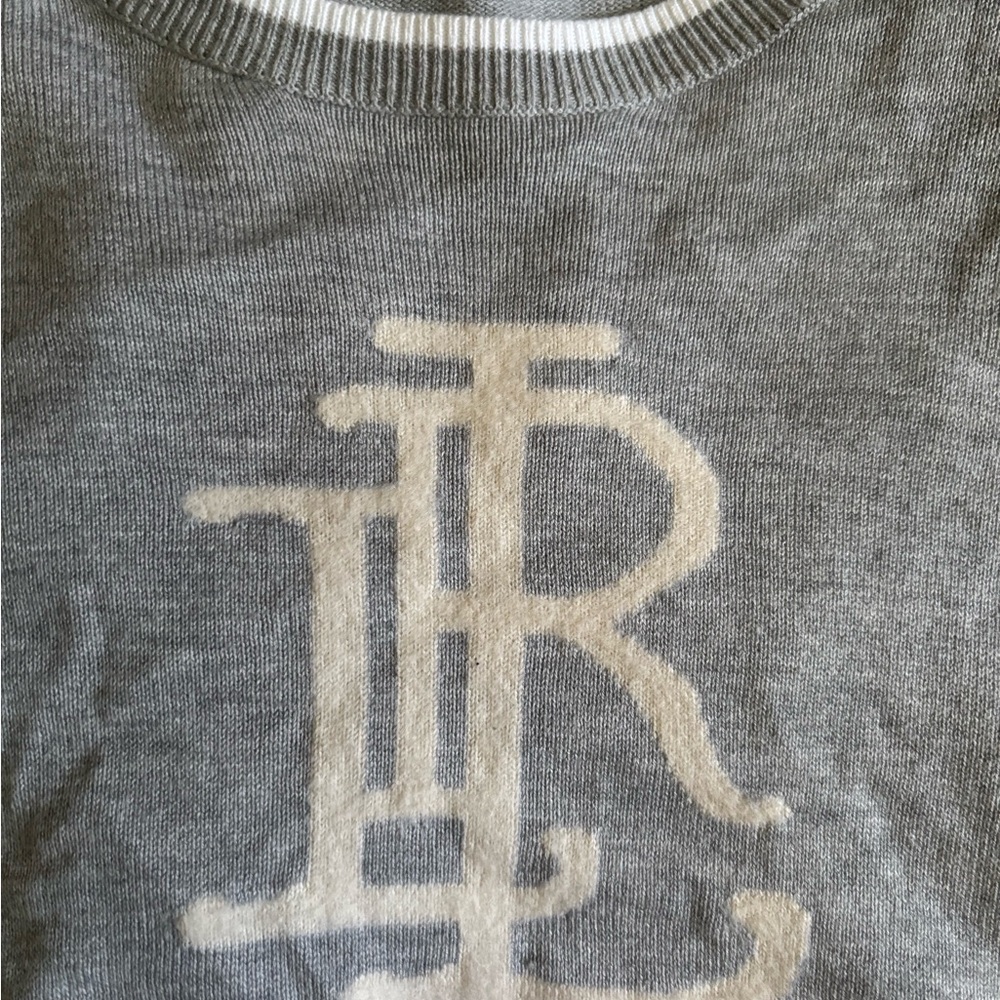 Ralph Lauren Gray Crewneck Sweater with Classic Logo
